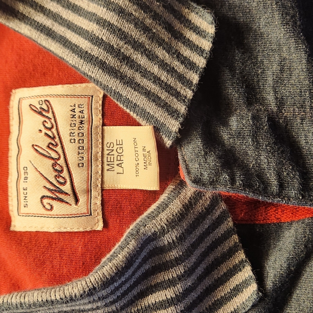 Woolrich 100% cotton mens large long sleeve shirt